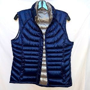 Bernardo Metallic blue goose down vest